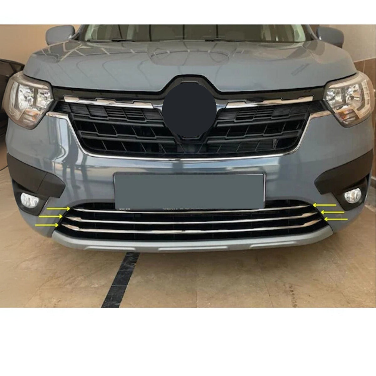 Renault Express Ön Tampon Alt Çıta - Krom (3 Parça) | 2021 ve Sonrası