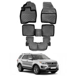 Resmi Galeri görüntüleyicisine yükleyin, Ford Explorer 3D Paspas - Siyah, 7 Koltuklu, USA Versiyon | 2011-2019 Arası