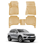Resmi Galeri görüntüleyicisine yükleyin, VW Touareg 3D Paspas - Bej, 4 Bölge Klimalı | 2010-2018 Arası