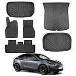 Resmi Galeri görüntüleyicisine yükleyin, Tesla Model Y Premium 3D Paspas - Siyah, Full Set 5 Parça | 2019-2024 Arası