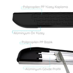 Resmi Galeri görüntüleyicisine yükleyin, Ford Kuga Yan Basamak Seti - Siyah, Nevada | 2012-2019 Arası