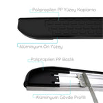 Resmi Galeri görüntüleyicisine yükleyin, VW Amarok Yan Basamak Seti - Siyah, Nevada | 2010-2021 Arası