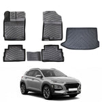 Resmi Galeri görüntüleyicisine yükleyin, Hyundai Kona 3D Paspas ve Bagaj Havuzu (Benzinli, Tek Cepli) | 2017-2023 Arası