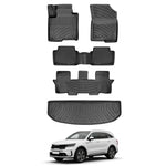 Resmi Galeri görüntüleyicisine yükleyin, Kia Sorento 3D Paspas (Hybrid, 7 Koltuklu) ve Bagaj Havuzu | 2021 ve Sonrası