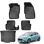 Resmi Galeri görüntüleyicisine yükleyin, Opel Corsa E 3D Paspas ve Bagaj Havuzu (Alt Kademe, Sabit Zemin) | 2014-2019 Arası, HB