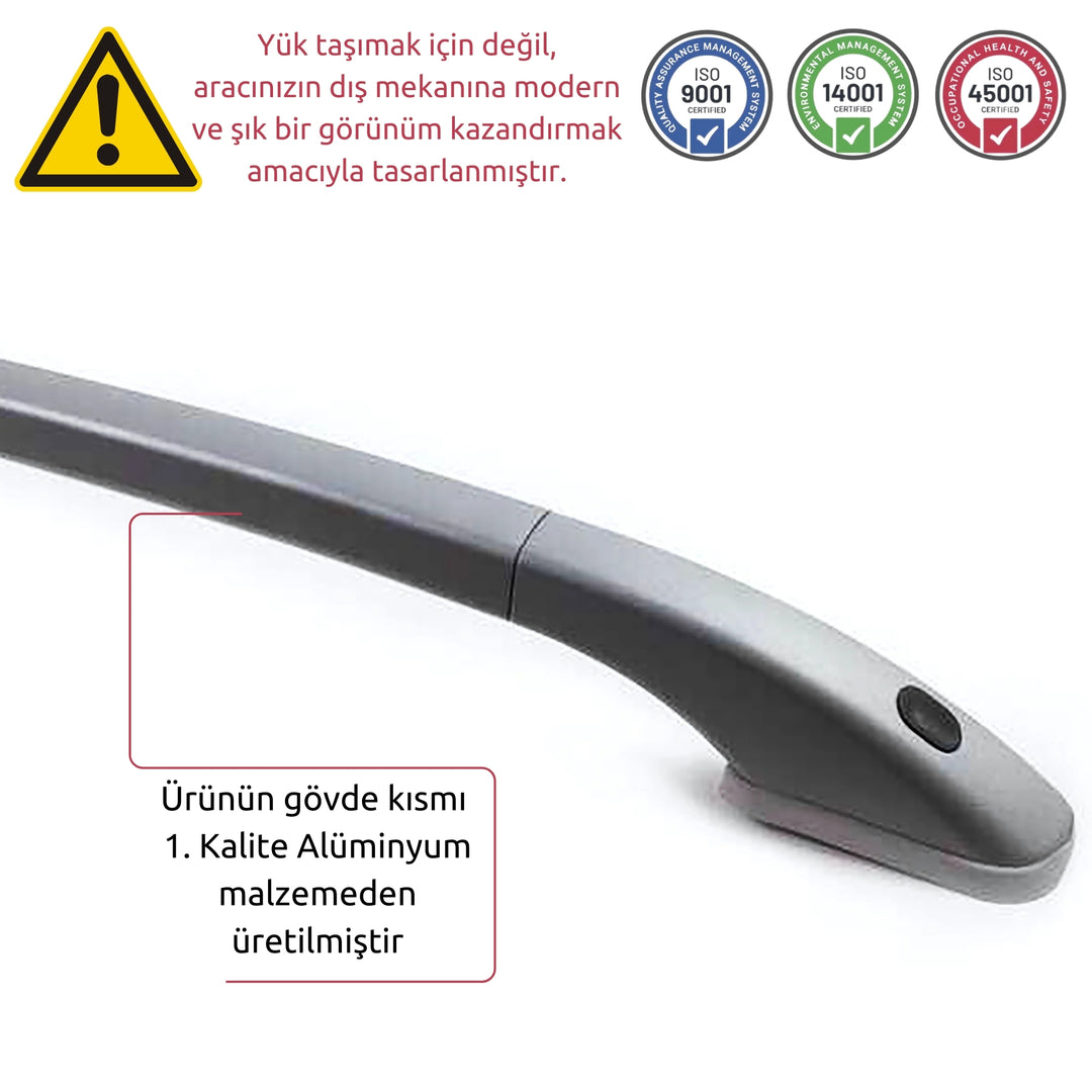 Nissan Qashqai Tavan Çıtası - Gri, Omberg | 2007-2014 Arası