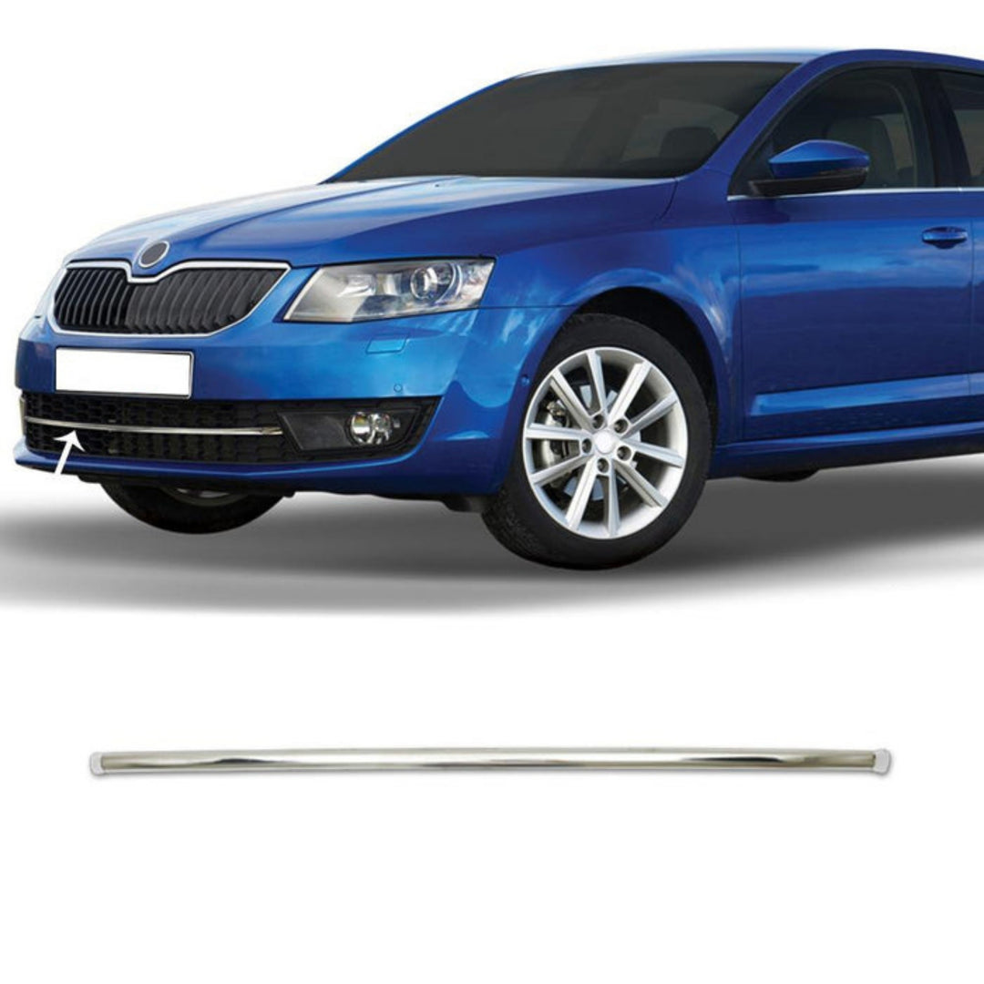 Skoda Octavia (A7) Ön Tampon Çıtası - Krom | 2013-2016 Arası, SD/SW