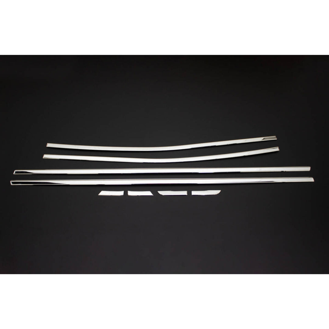 Renault Clio Cam Çıtası Alt - Krom (8 Parça) | 2012-2019 Arası, HB