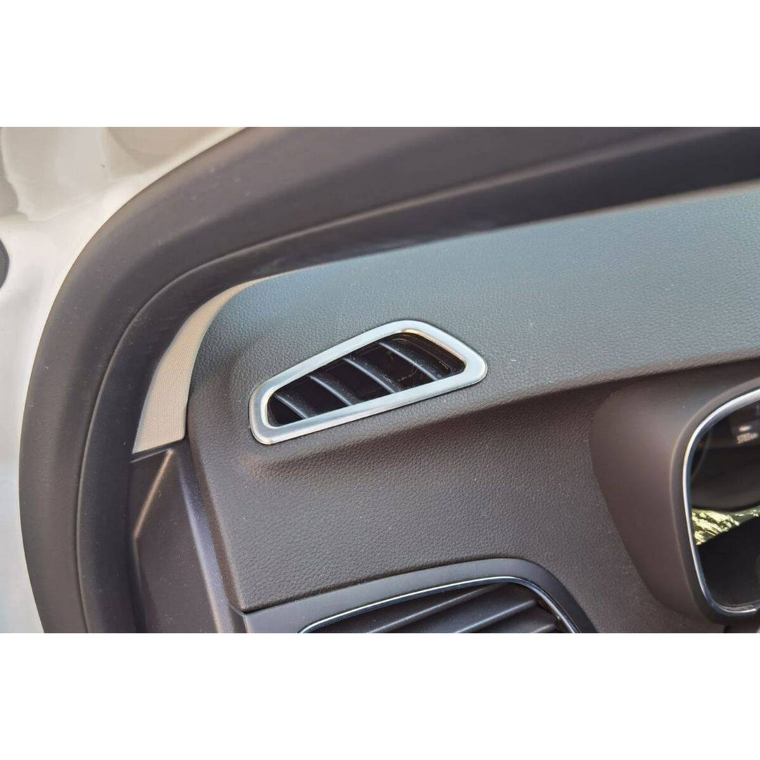 Renault Megane 4 Havalandırma Çerçevesi Üst Konsol - Krom Taşlı (2 Parça) | 2016 ve Sonrası, HB/SD