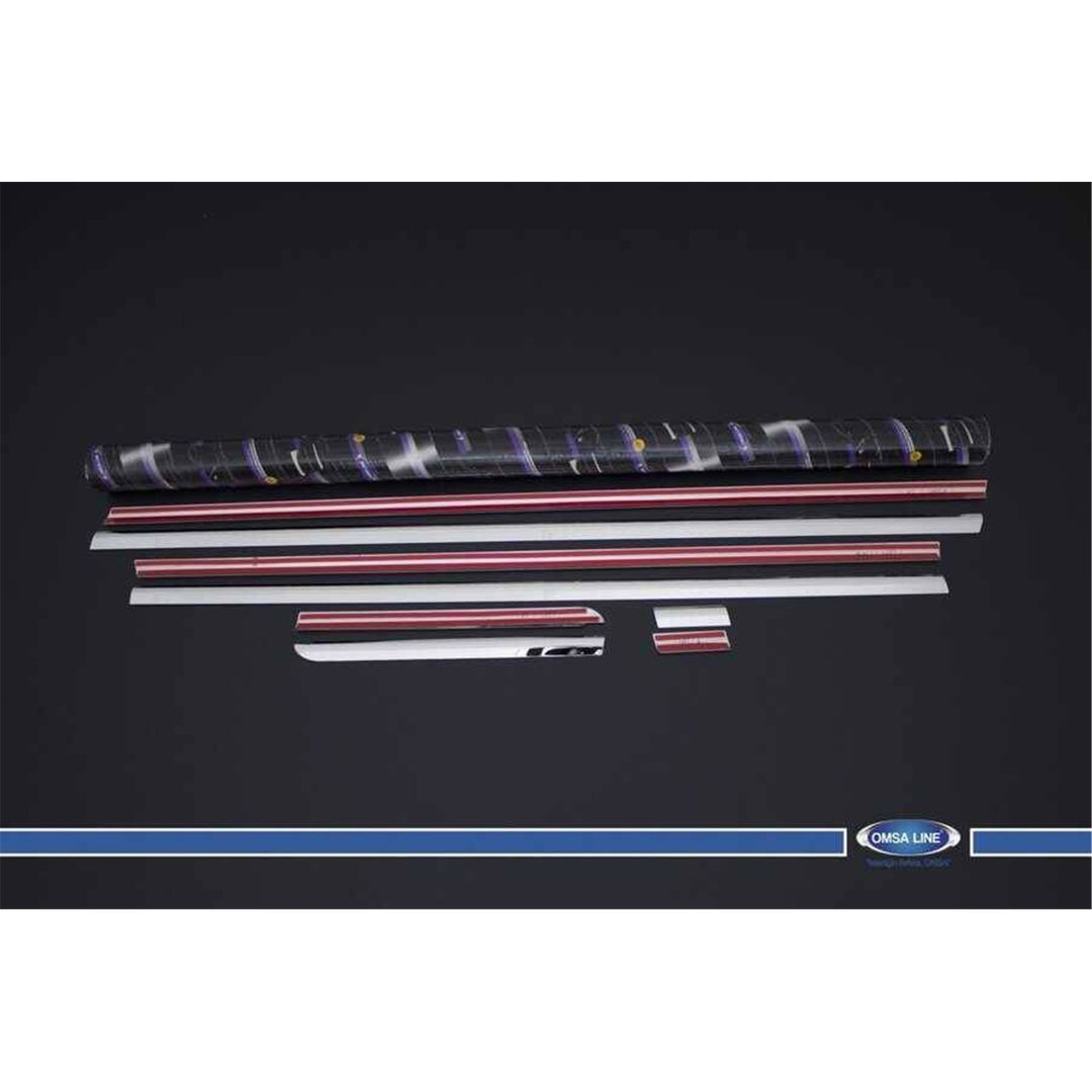 Citroen C4 Cam Çıtası Alt - Krom (8 Parça) | 2004-2010 Arası, HB