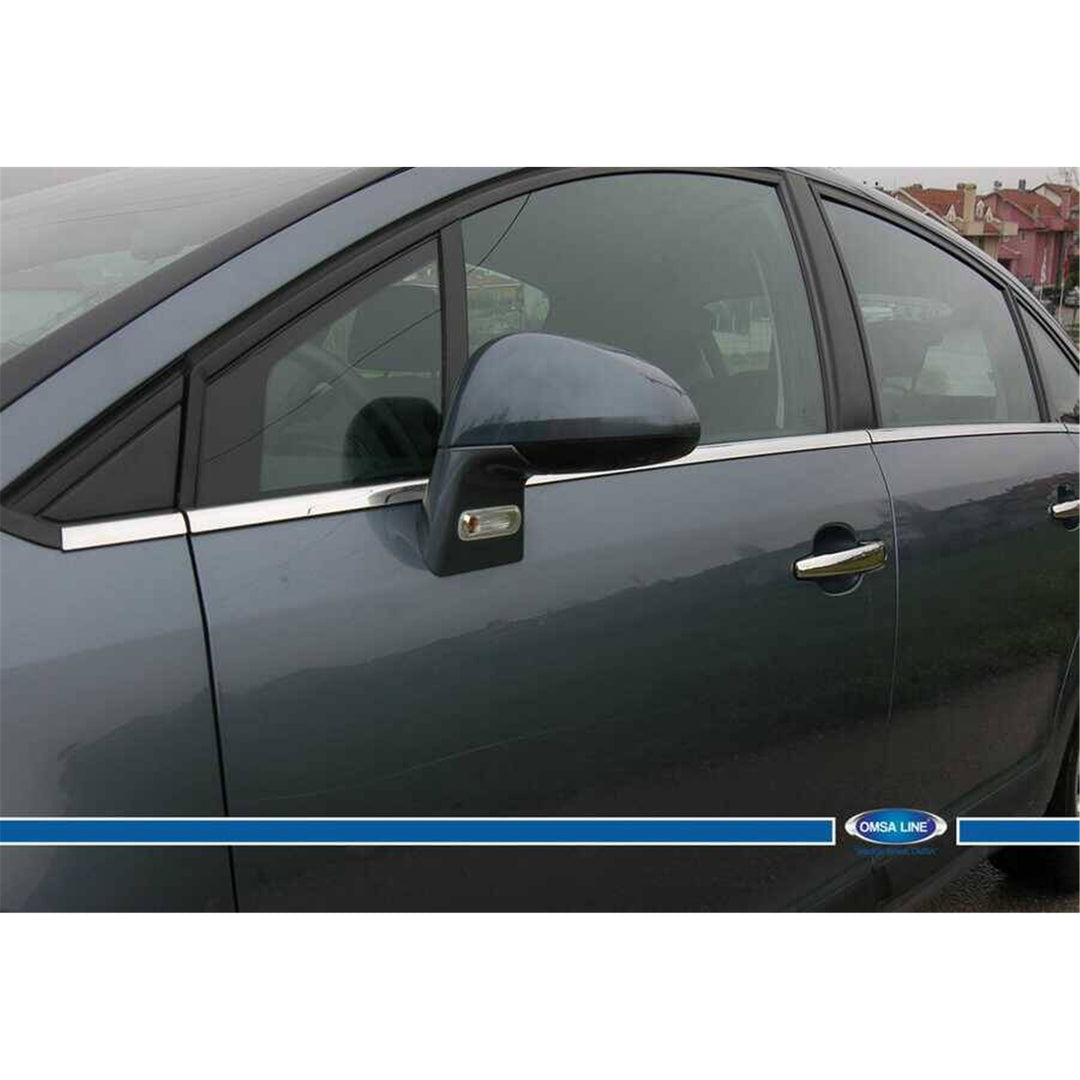 Citroen C4 Cam Çıtası Alt - Krom (8 Parça) | 2004-2010 Arası, HB