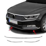 VW Passat B8 Ön Tampon Çıtası - Krom (3 Parça) | 2015-2019 Arası, SD/SW
