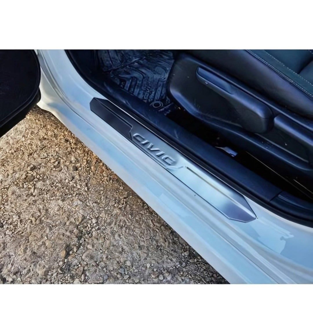 Honda Civic Kapı Eşiği 4 Parça - Krom Taşlı | 2016-2021 Arası, SD