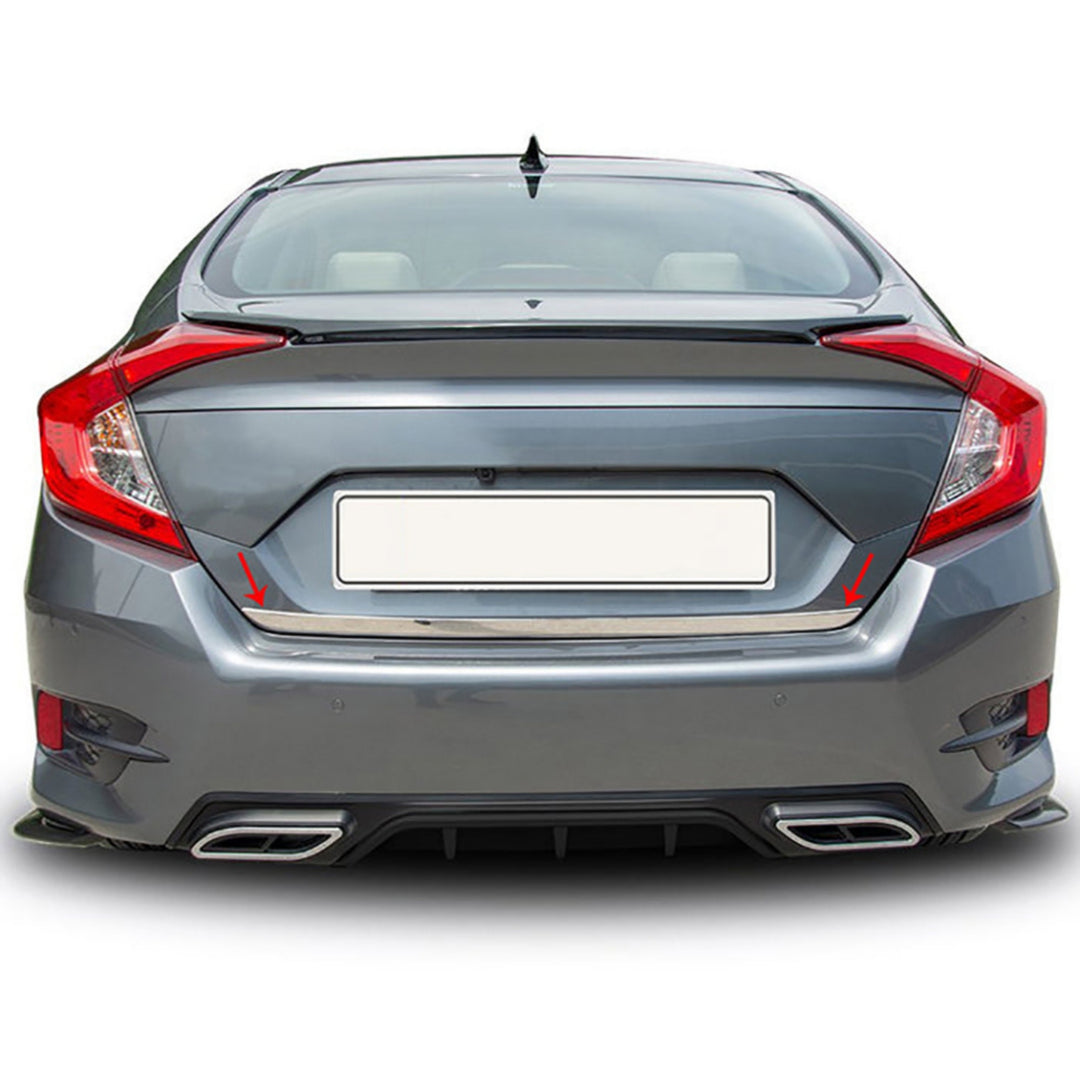 Honda Civic Bagaj Alt Çıtası - Krom | 2016-2021 Arası, SD
