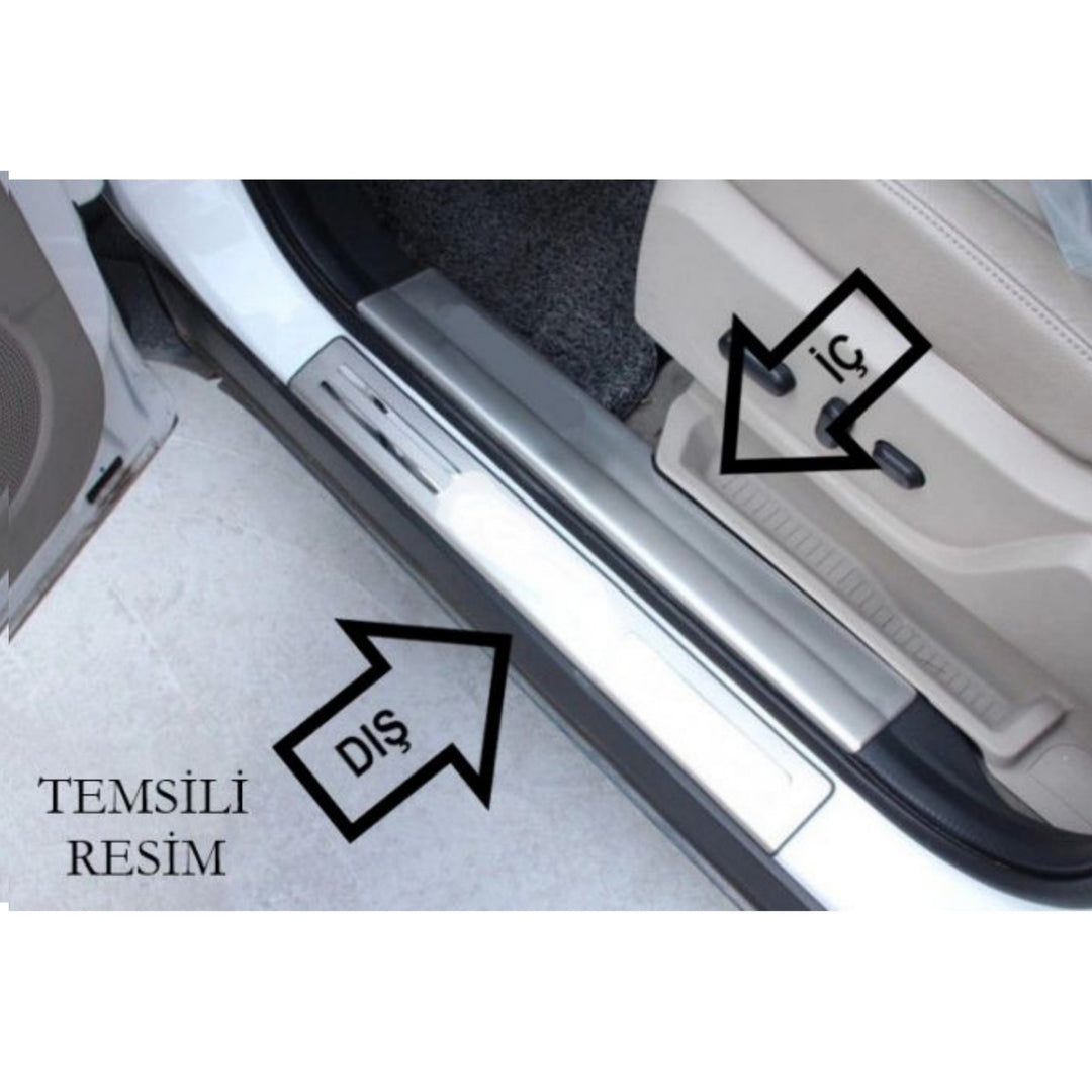 Hyundai Tucson Kapı Eşiği 4 Parça - Krom Taşlı | 2015-2018 Arası