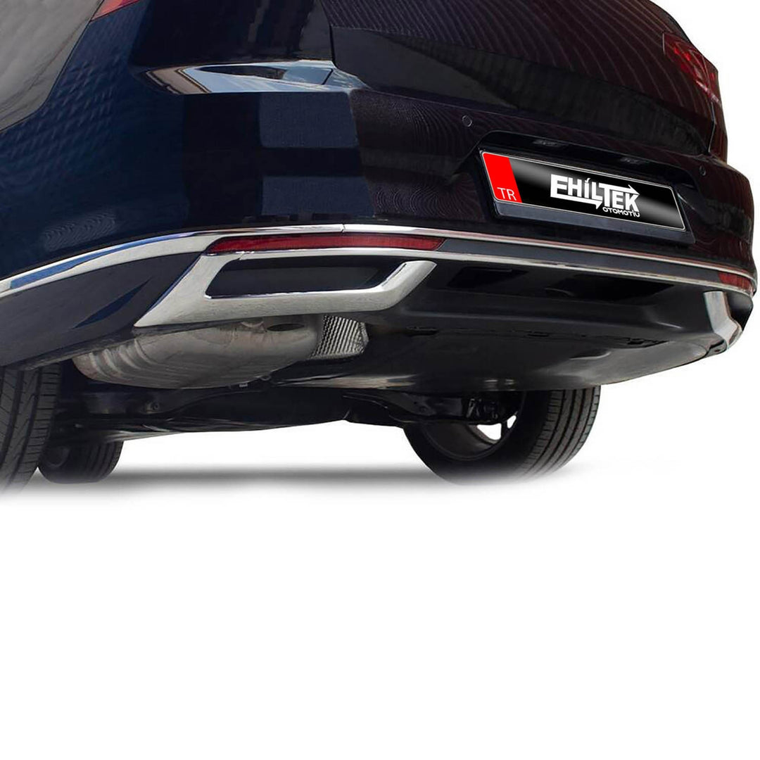 VW Passat B8 Egzos Çerçevesi - Krom (3 Parça) | 2019 ve Sonrası, SD