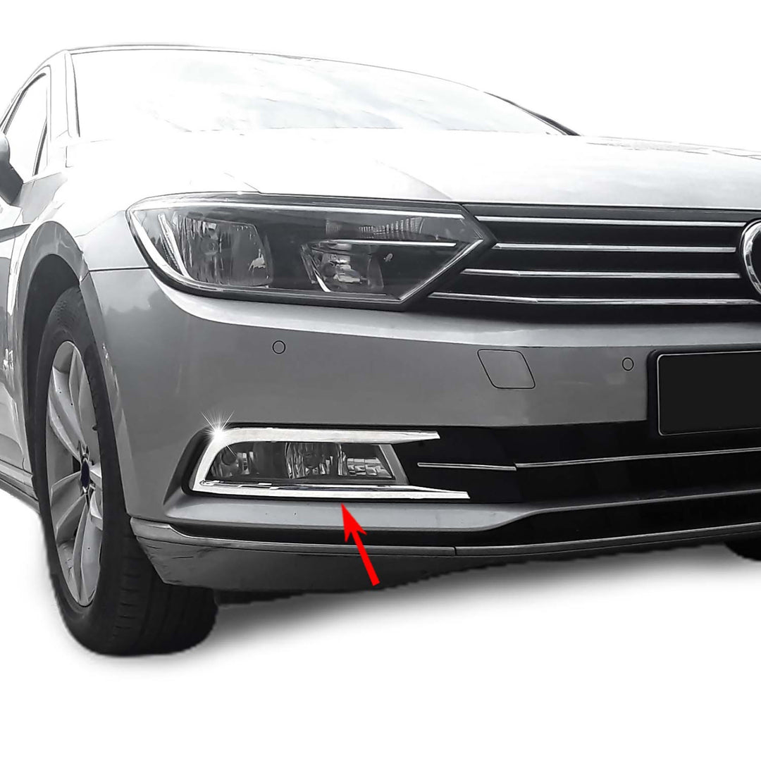 VW Passat B8 Sis Far Çerçevesi - Krom (2 Parça) | 2015-2019 Arası, SD