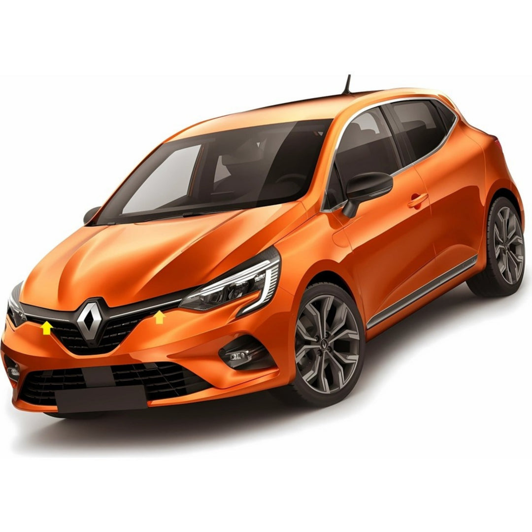 Renault Clio 5 Ön Panjur Çıtası - Krom (2 Parça) | 2019-2022 Arası, HB