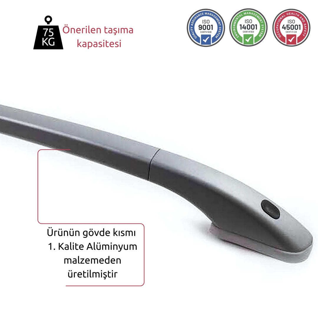 Renault Kangoo Tavan Çıtası - Gri, Omberg | 2008-2021 Arası