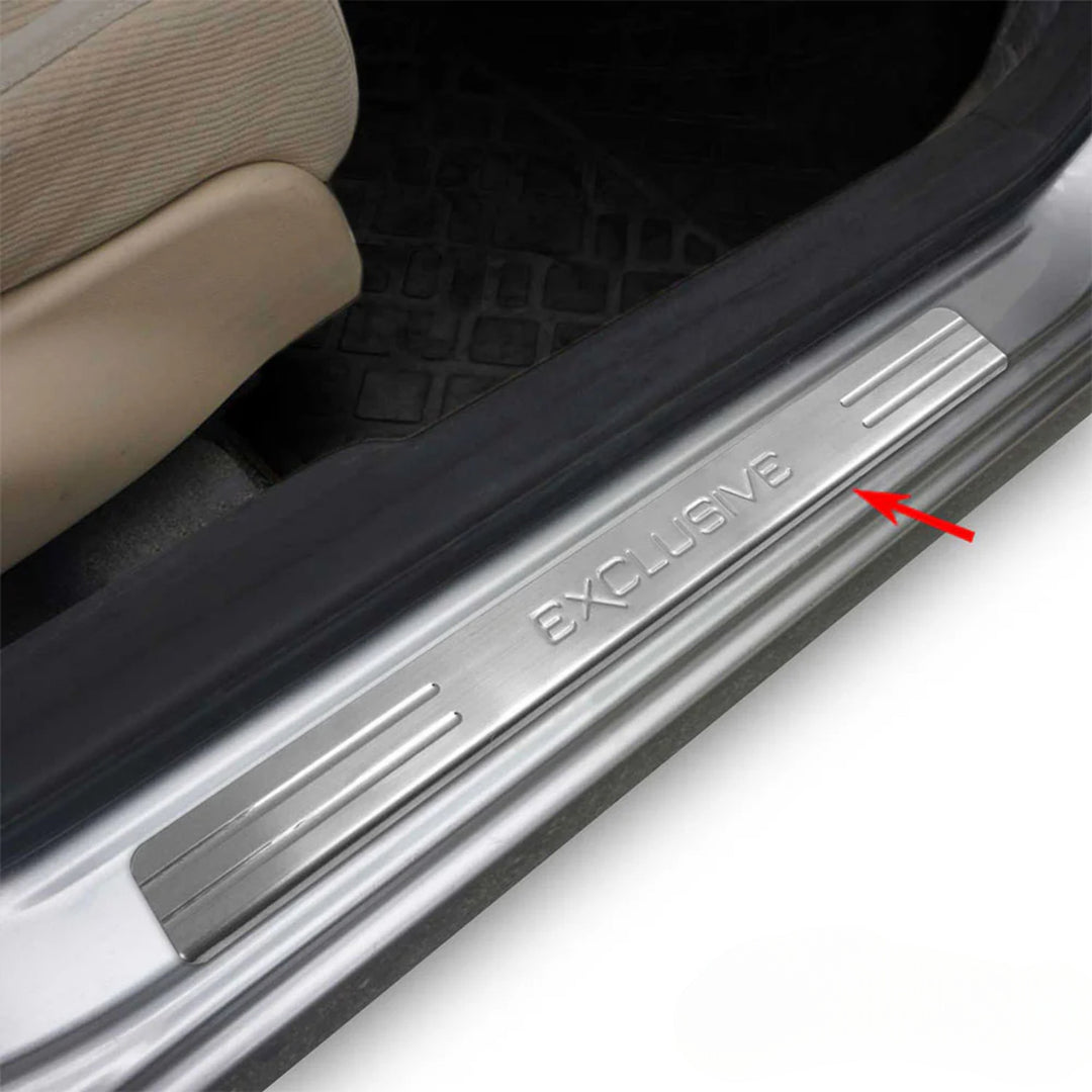 Renault Megane Kapı Eşiği - Krom, Exclusive Yazılı (4 Parça) | 2008-2016 Arası, HB/SW