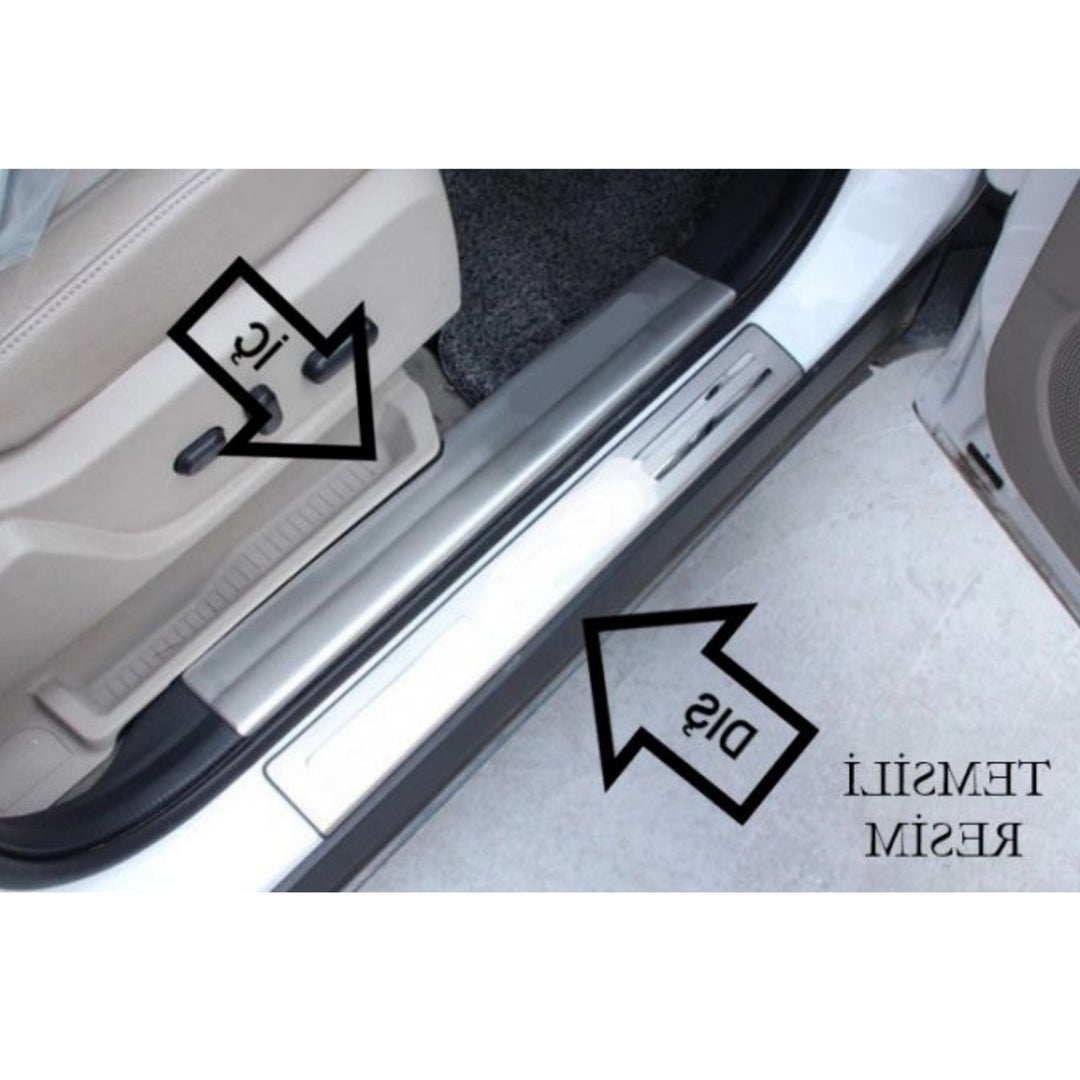 Renault Megane Kapı Eşiği - Krom (4 Parça) | 2008-2016 Arası, HB/SW