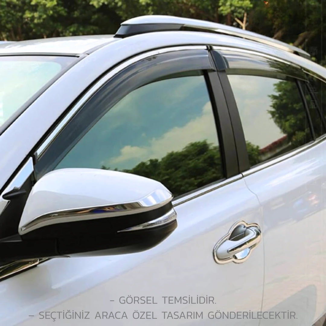 VW Passat B7 Cam Rüzgarlığı - Kromlu Plus (4 Parça) | 2010-2014 Arası, SD