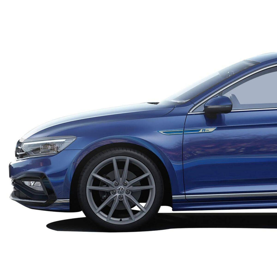 VW Passat B8 Çamurluk Çıtası - Krom+Plastik, Mavi, R-Line (4 Parça) | 2015 ve Sonrası, SD