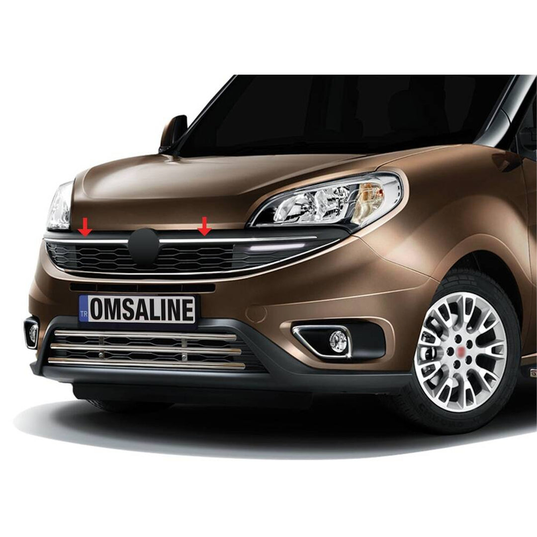 Fiat Doblo Ön Panjur - Krom (2 Parça) | 2015-2021 Arası