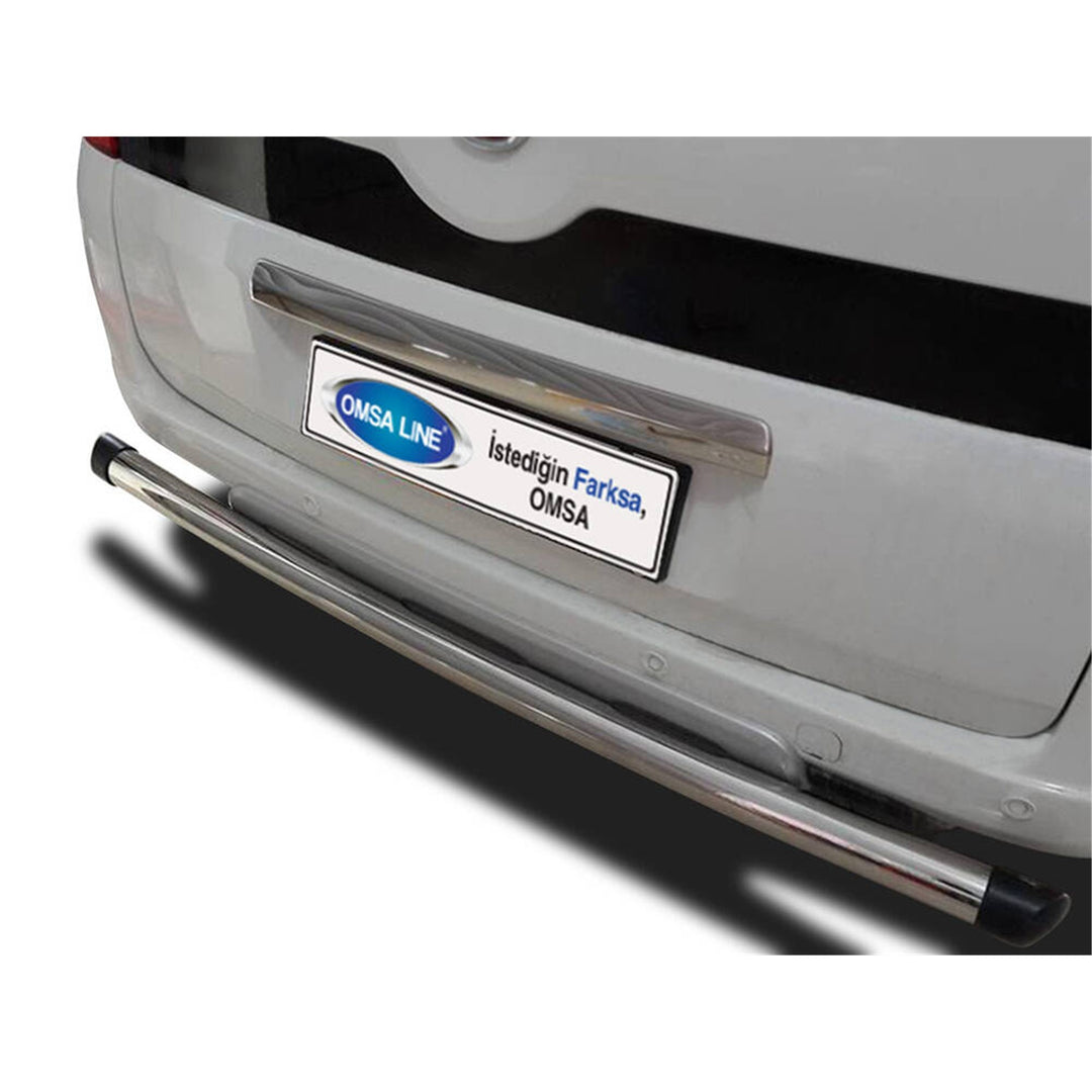 Fiat Ducato Arka Koruma - Krom Boru Çap:60, ABS Kapak | 2006 ve Sonrası