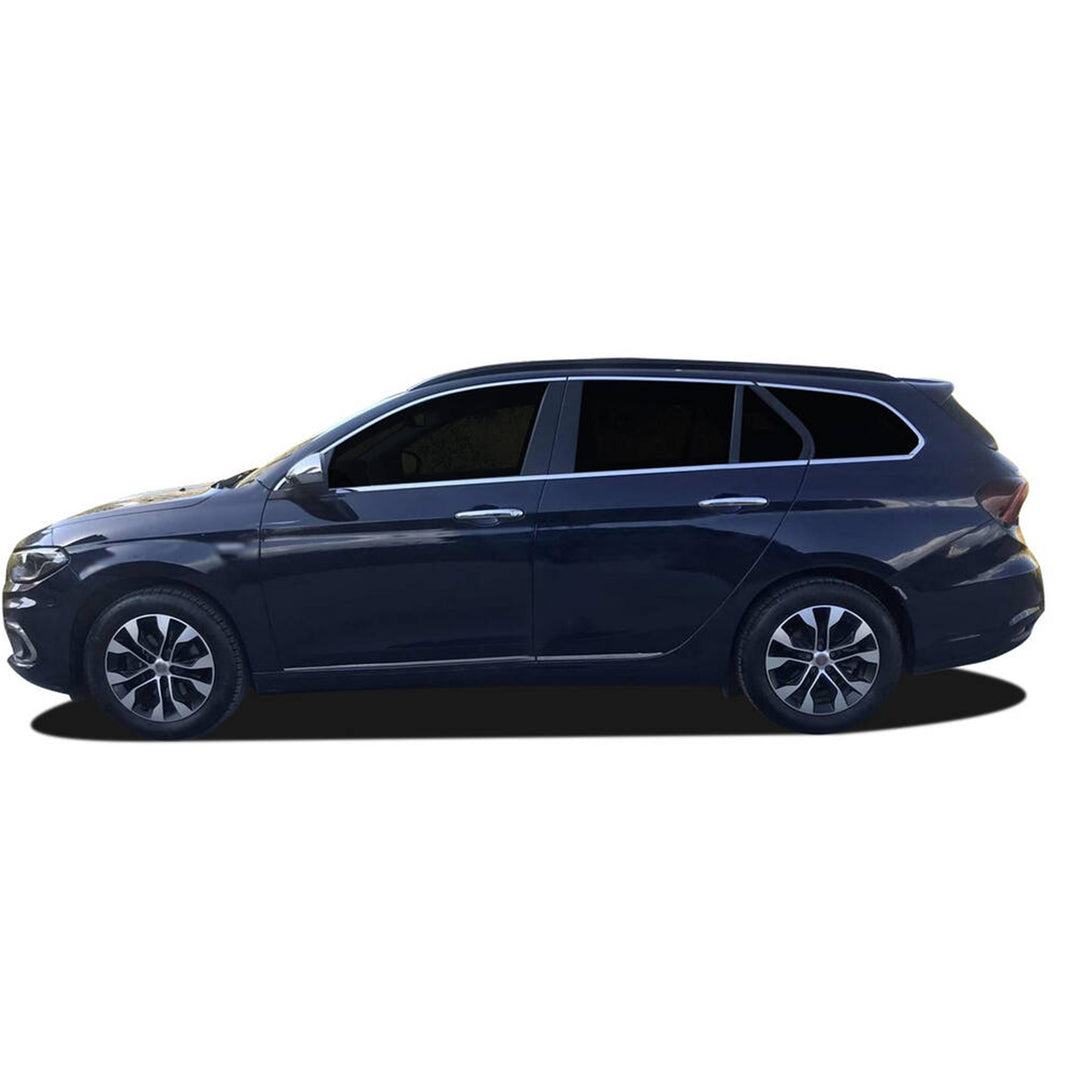 Fiat Egea Cam Çerçevesi - Krom (12 Parça) | 2016 ve Sonrası, SW