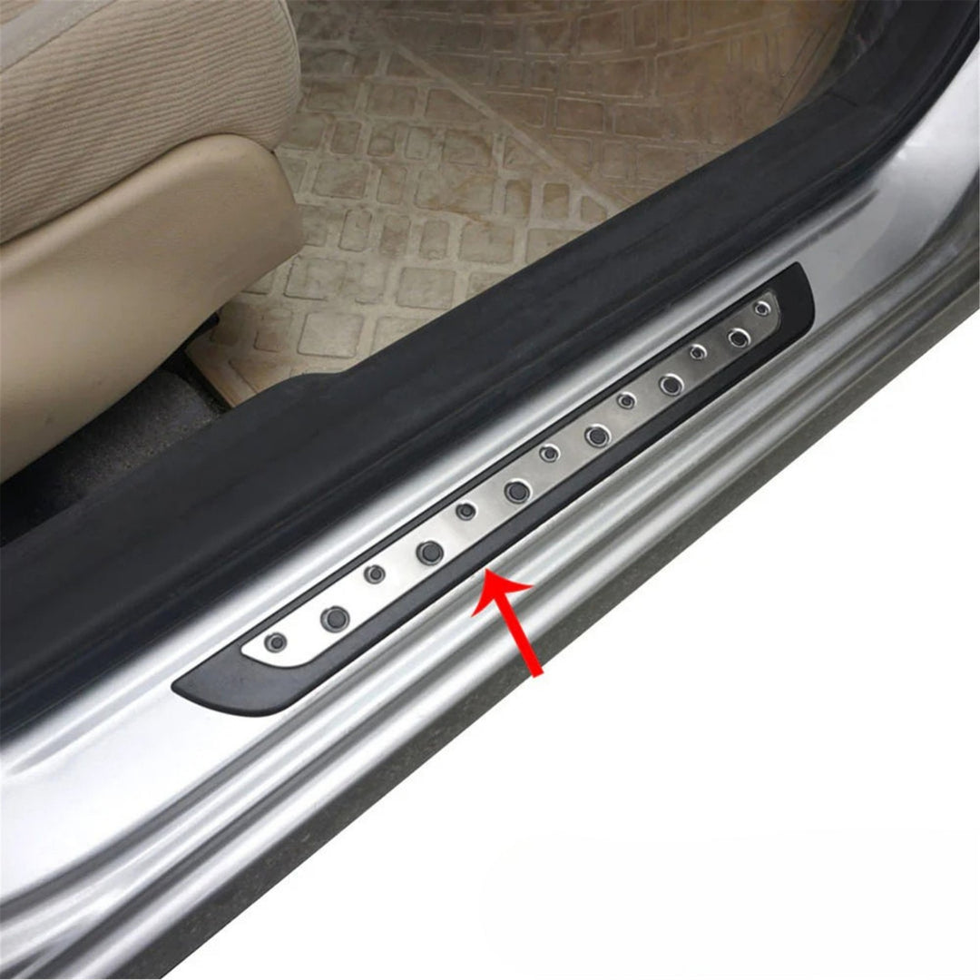 Fiat Panda Kapı Eşiği - Krom/Plastik, Dot Line (4 Parça) | 2012 ve Sonrası, HB