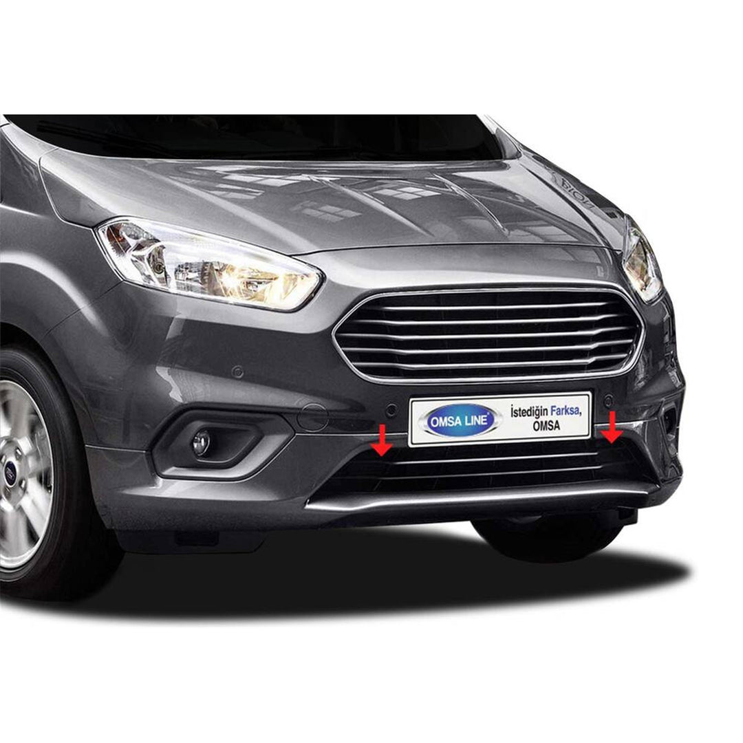 Ford Courier Ön Tampon Çıtası - Krom (2 Parça) | 2014-2018 Arası