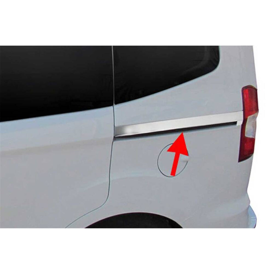 Ford Courier Sürgülü Kapı Çıtası - Krom (2 Parça) | 2014-2023 Arası