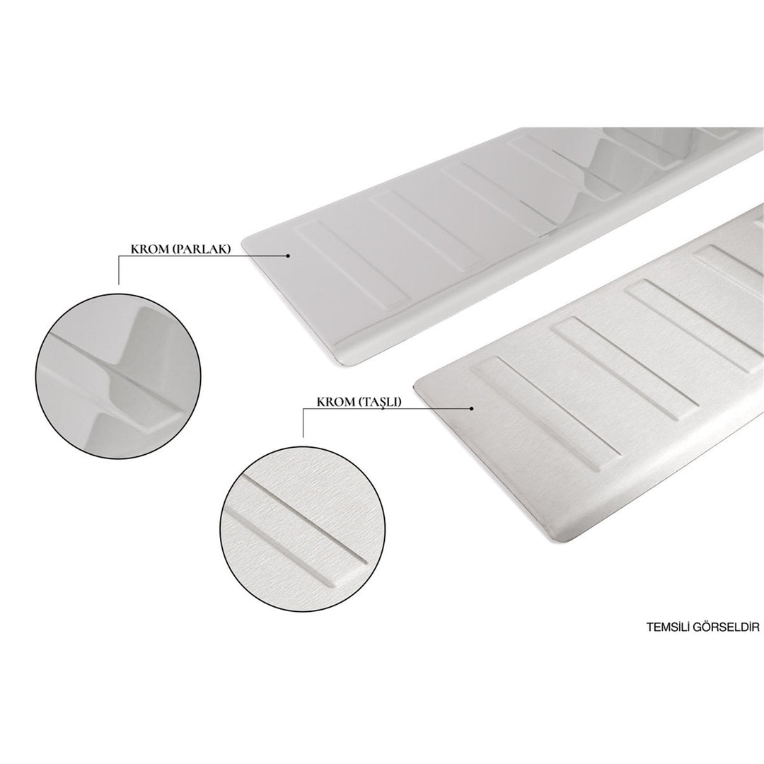 Ford Ecosport Arka Tampon Eşiği - Krom Taşlı | 2017 ve Sonrası