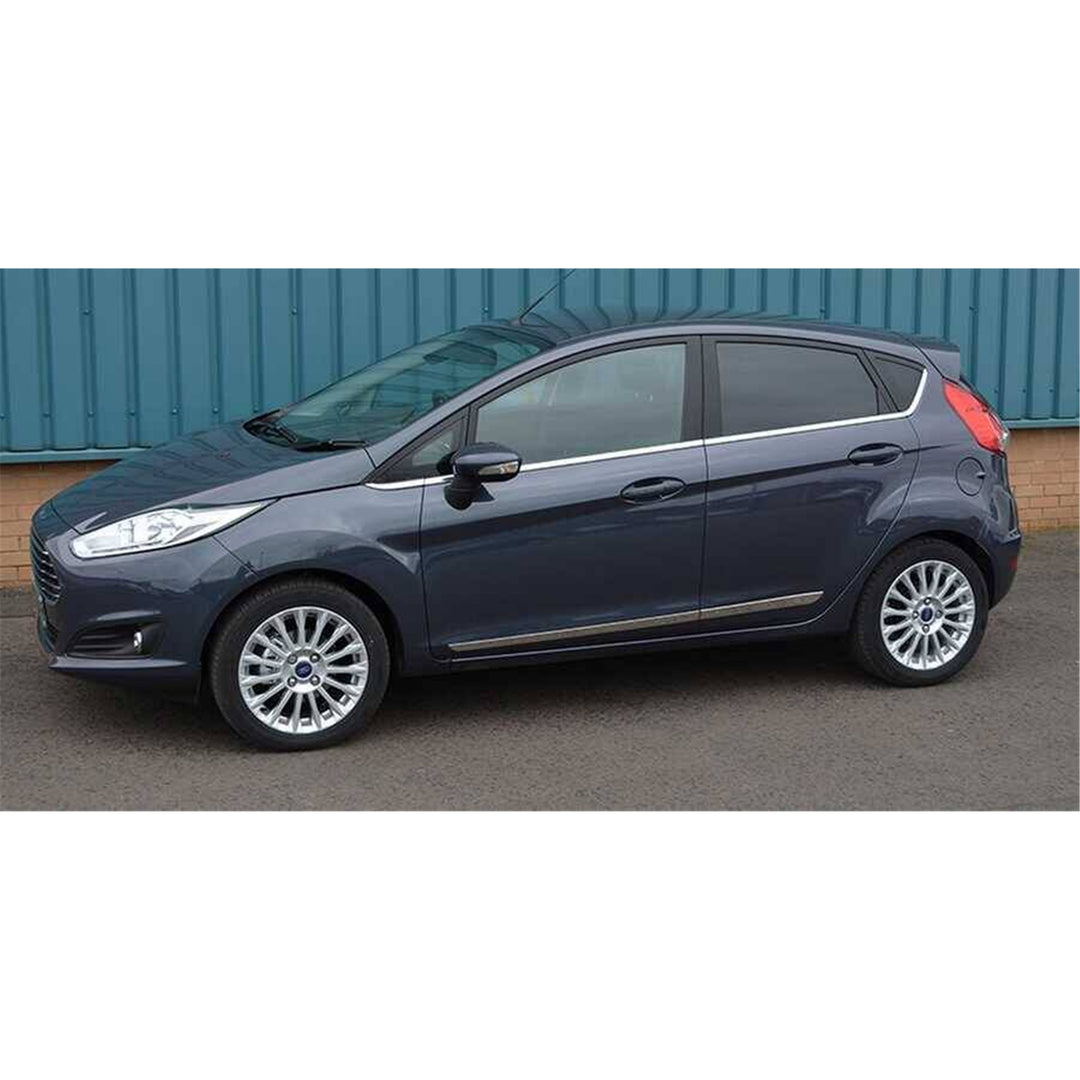 Ford Fiesta Cam Çıtası Alt - Krom (8 Parça) | 2009-2017 Arası, HB