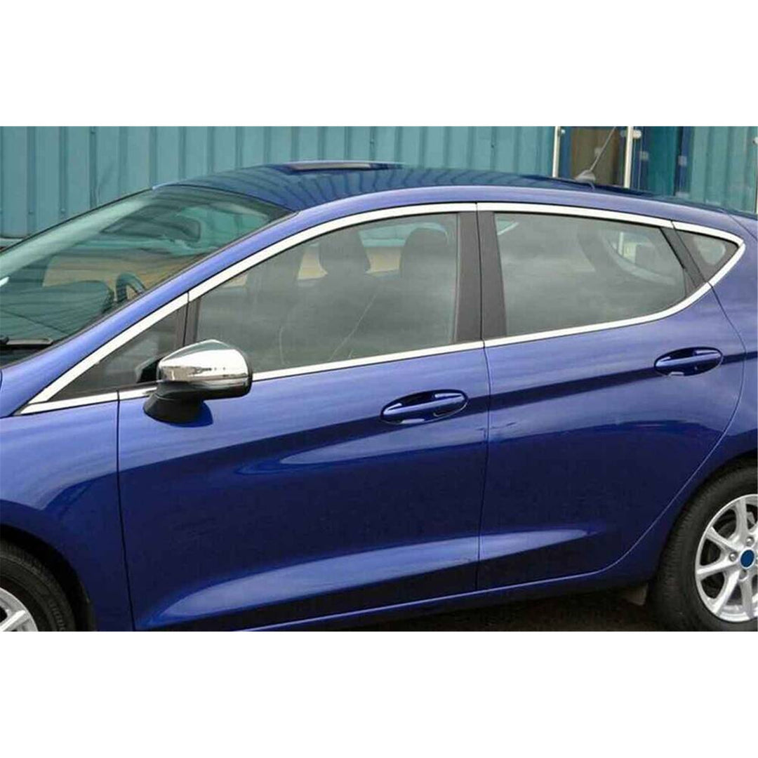 Ford Fiesta Cam Çerçevesi - Krom (16 Parça) | 2017 ve Sonrası, HB