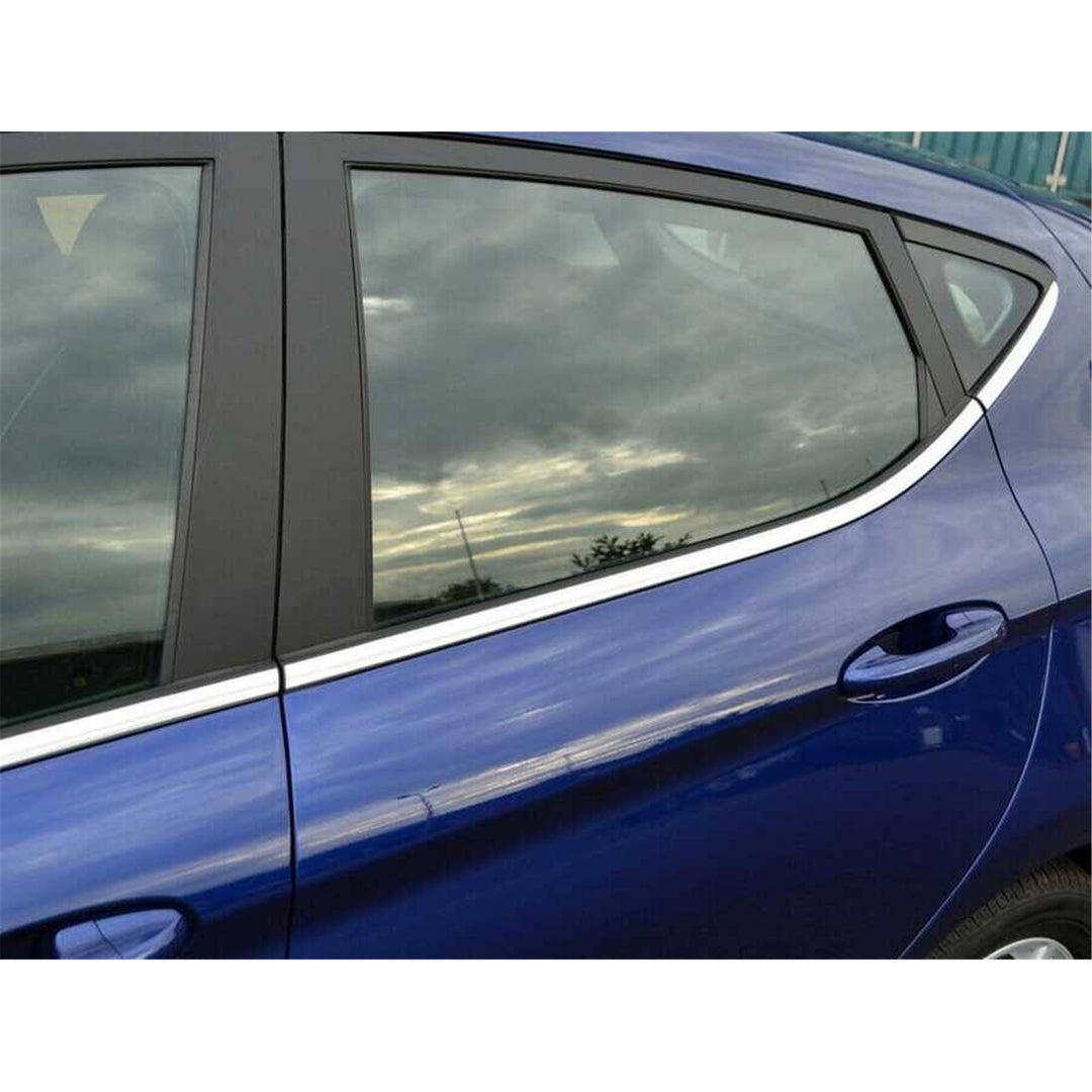Ford Fiesta Cam Çıtası Alt - Krom (8 Parça) | 2017 ve Sonrası, HB