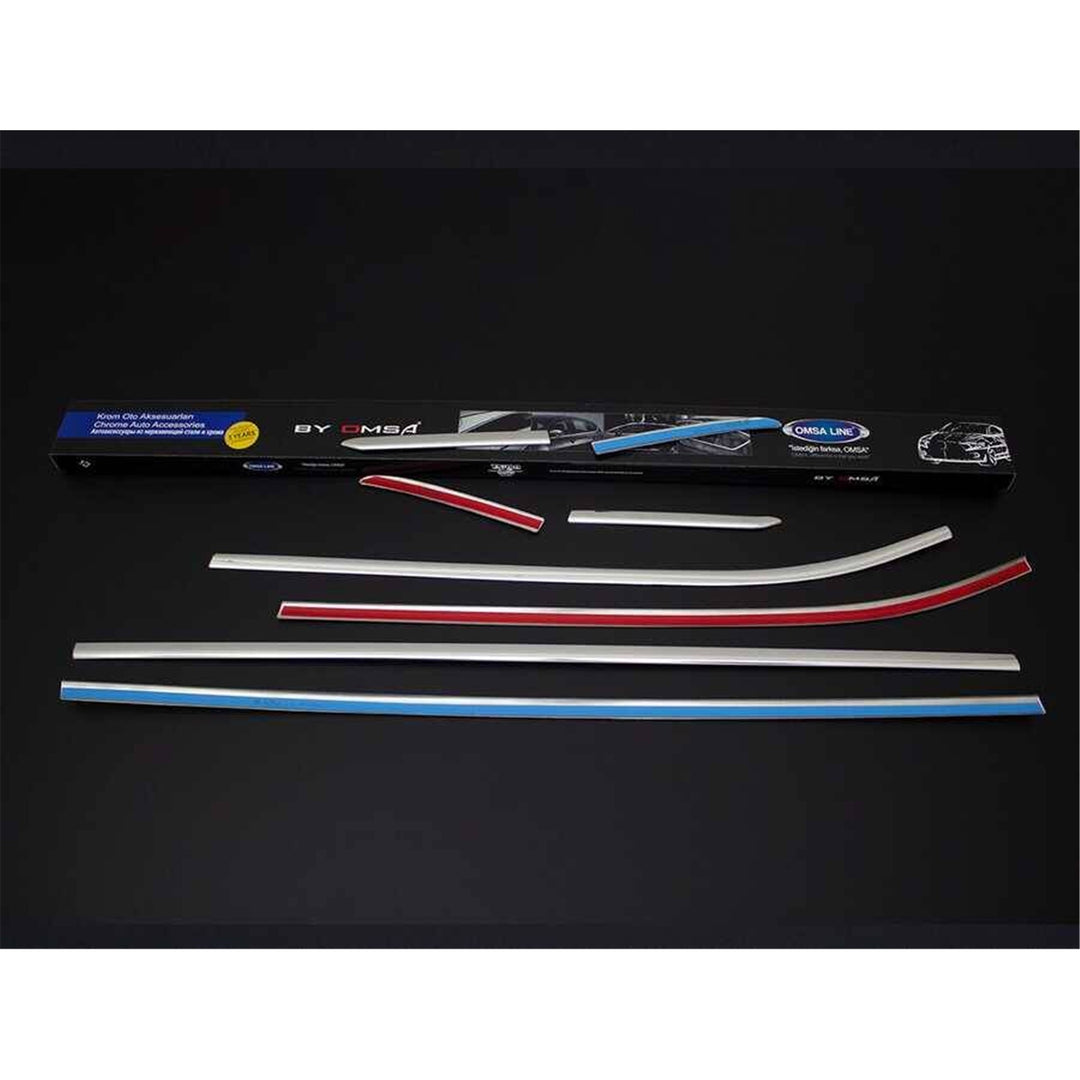 Ford Fiesta Cam Çıtası Alt - Krom (8 Parça) | 2017 ve Sonrası, HB