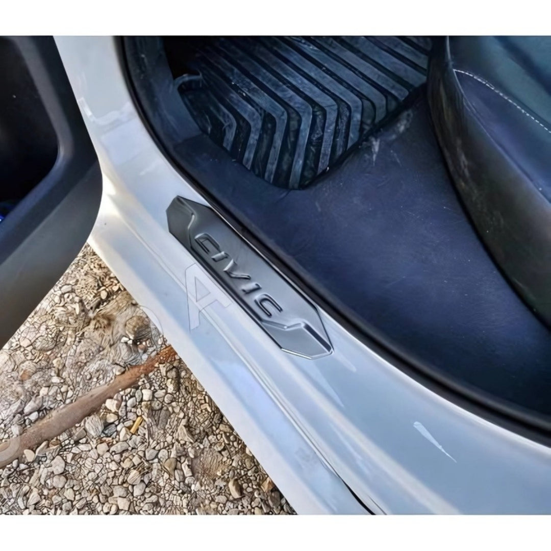 Honda Civic Kapı Eşiği 4 Parça - Krom Taşlı | 2016-2021 Arası, SD
