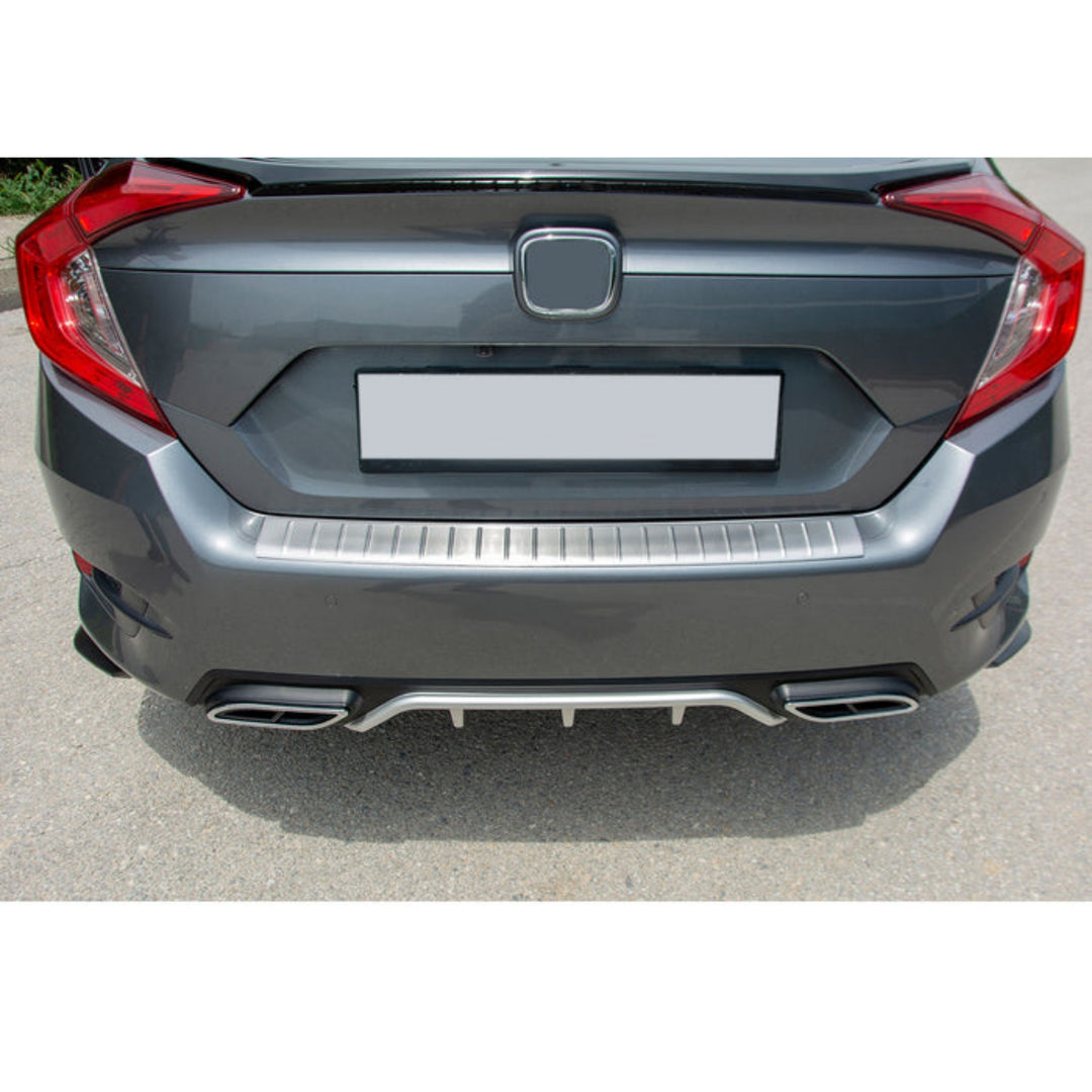 Honda Civic Arka Tampon Eşiği - Krom Taşlı | 2016-2021 Arası, SD