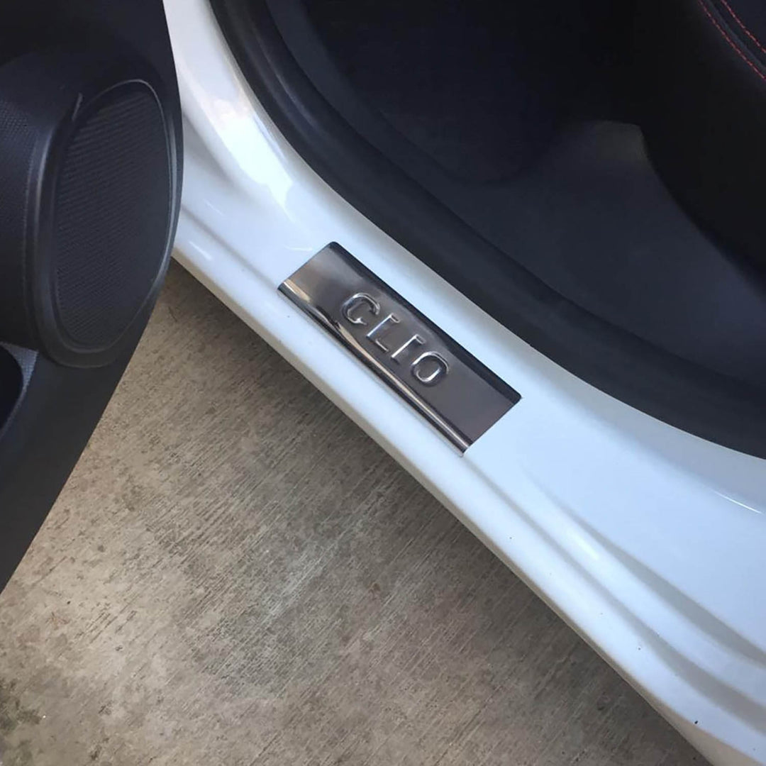 Renault Clio Kapı Eşiği 4 Parça - Krom Taşlı | 2012-2019 Arası, HB/SW