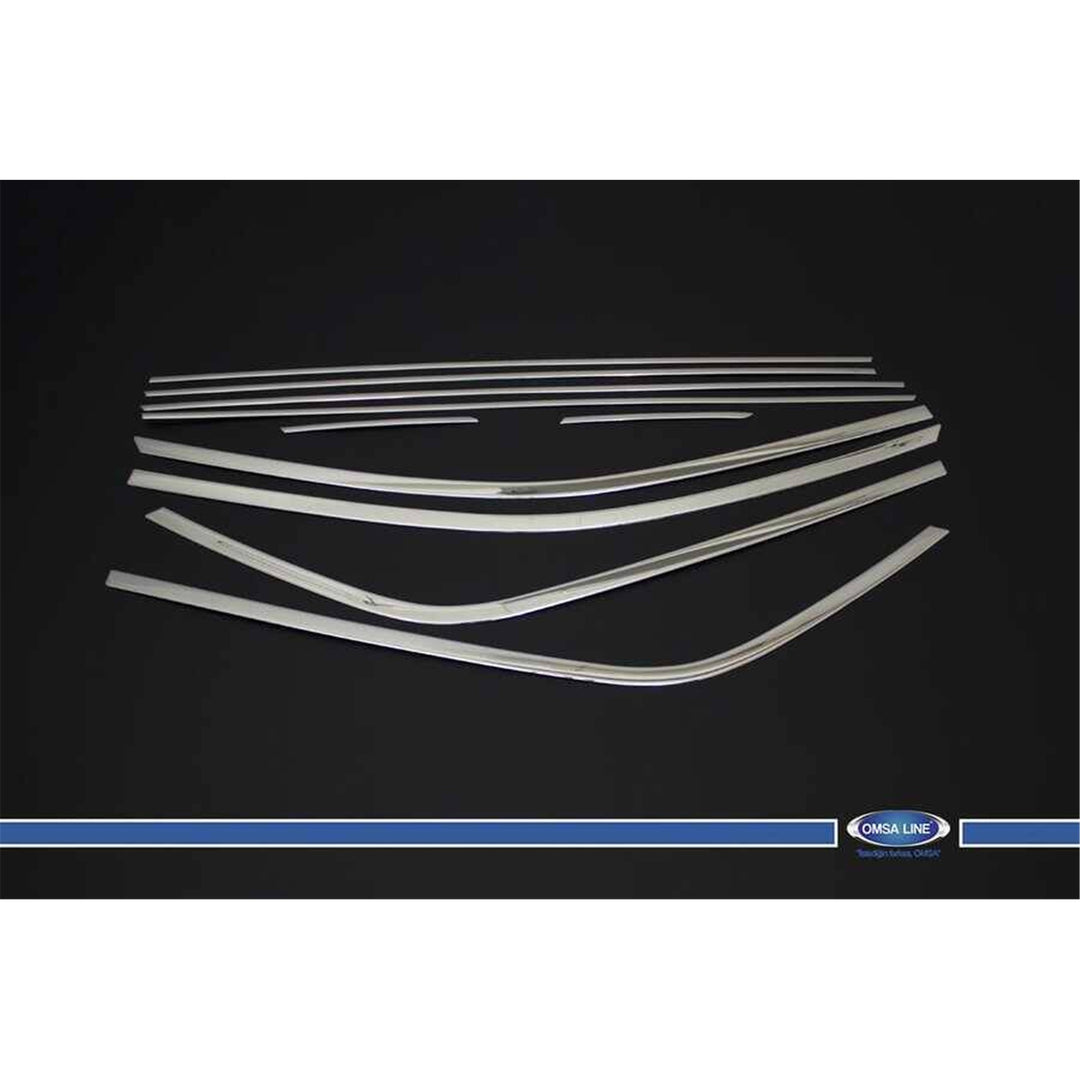 Hyundai i20 Cam Çerçevesi - Krom (10 Parça) | 2014-2020 Arası, HB