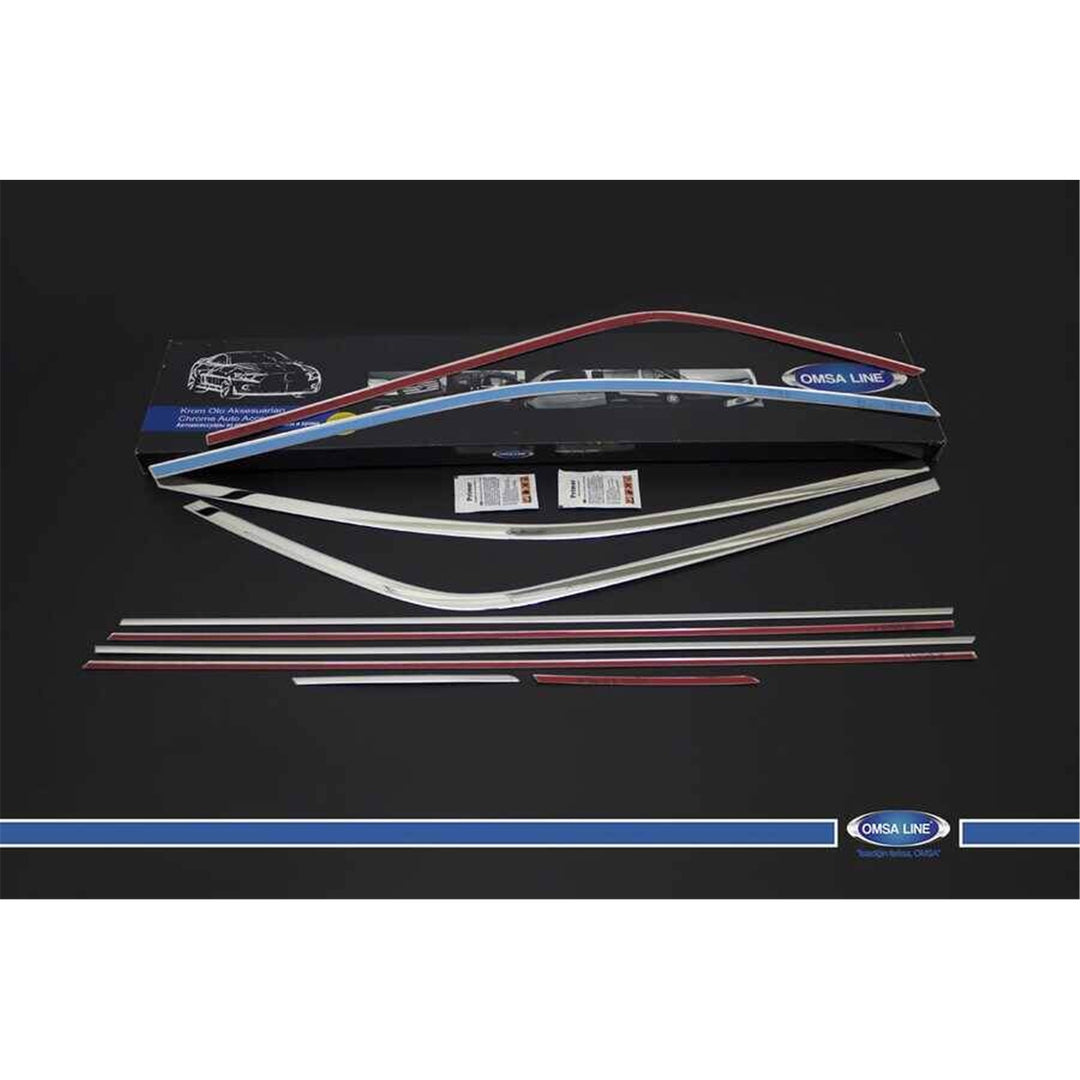 Hyundai i20 Cam Çerçevesi - Krom (10 Parça) | 2014-2020 Arası, HB