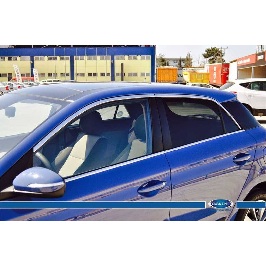 Hyundai i20 Cam Çerçevesi - Krom (10 Parça) | 2014-2020 Arası, HB