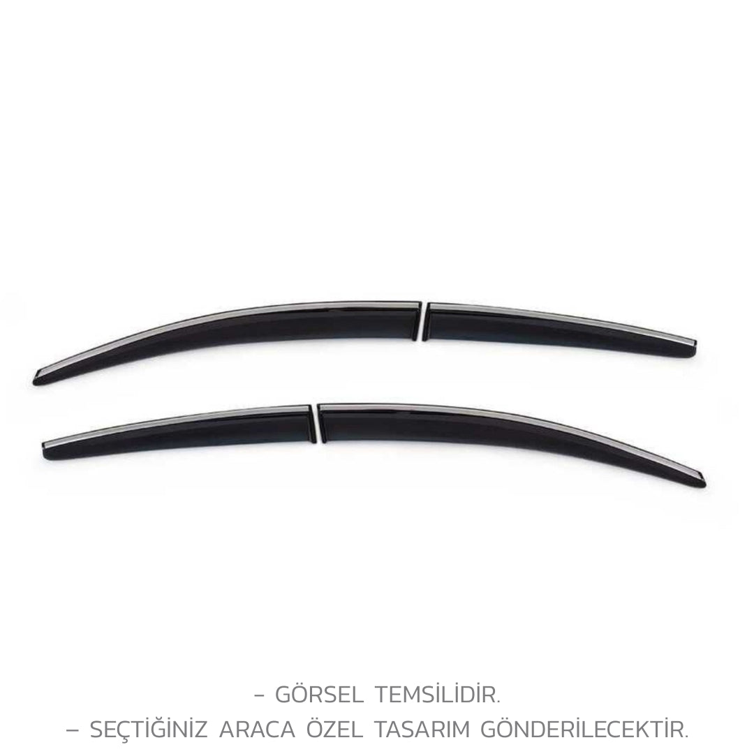 VW Golf Cam Rüzgarlığı - Kromlu Plus (4 Parça) | 2009-2013 Arası, HB