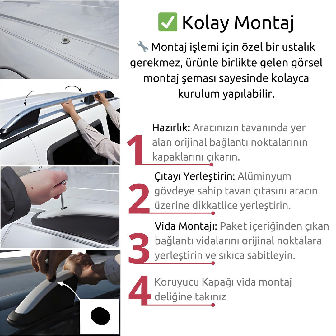 Ford Tourneo Custom Tavan Çıtası - Siyah, Kısa Şase, Sport | 2012-2023 Arası