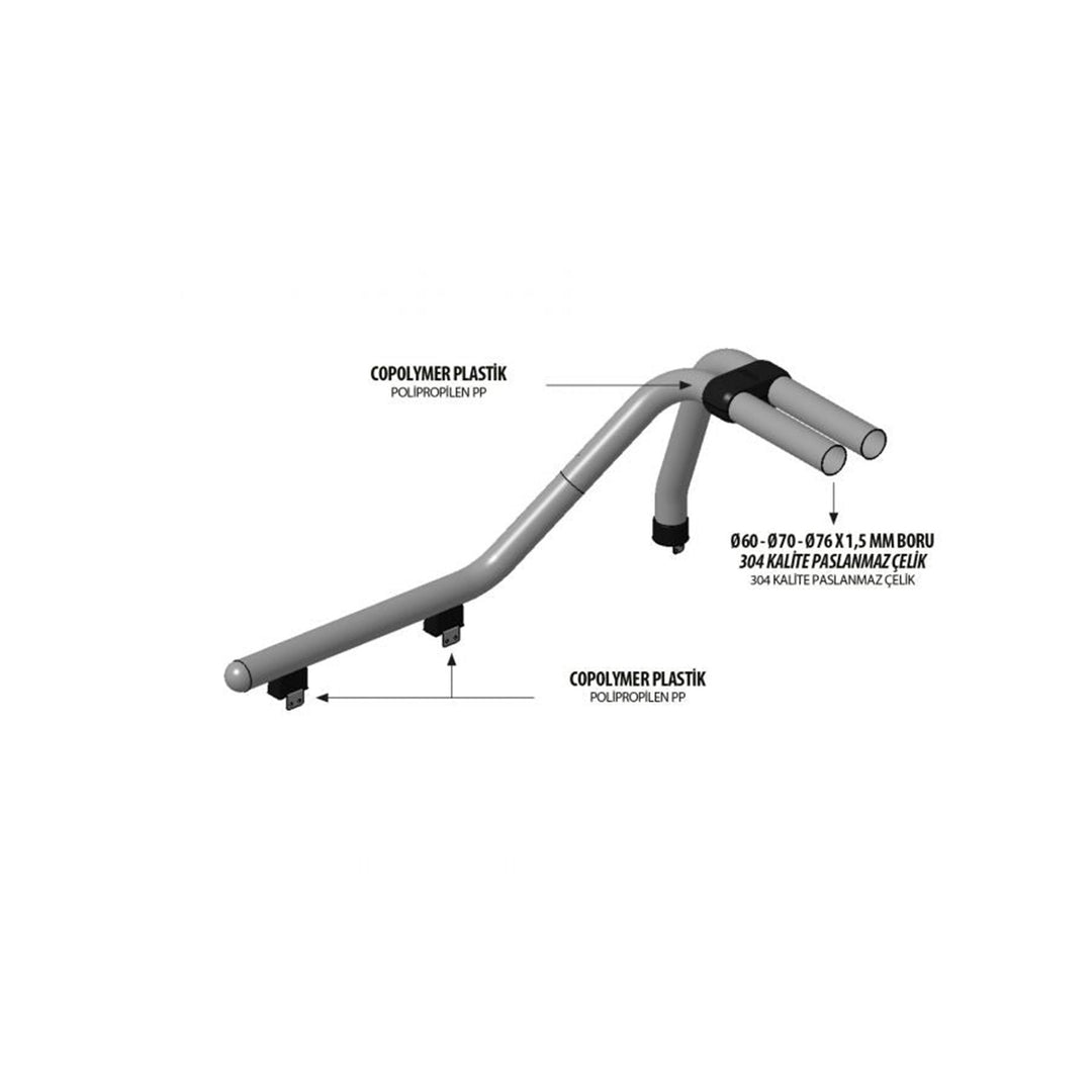 Mitsubishi L200 Roll bar -Krom, Kobra, Çap:60 | 2006-2015 Arası