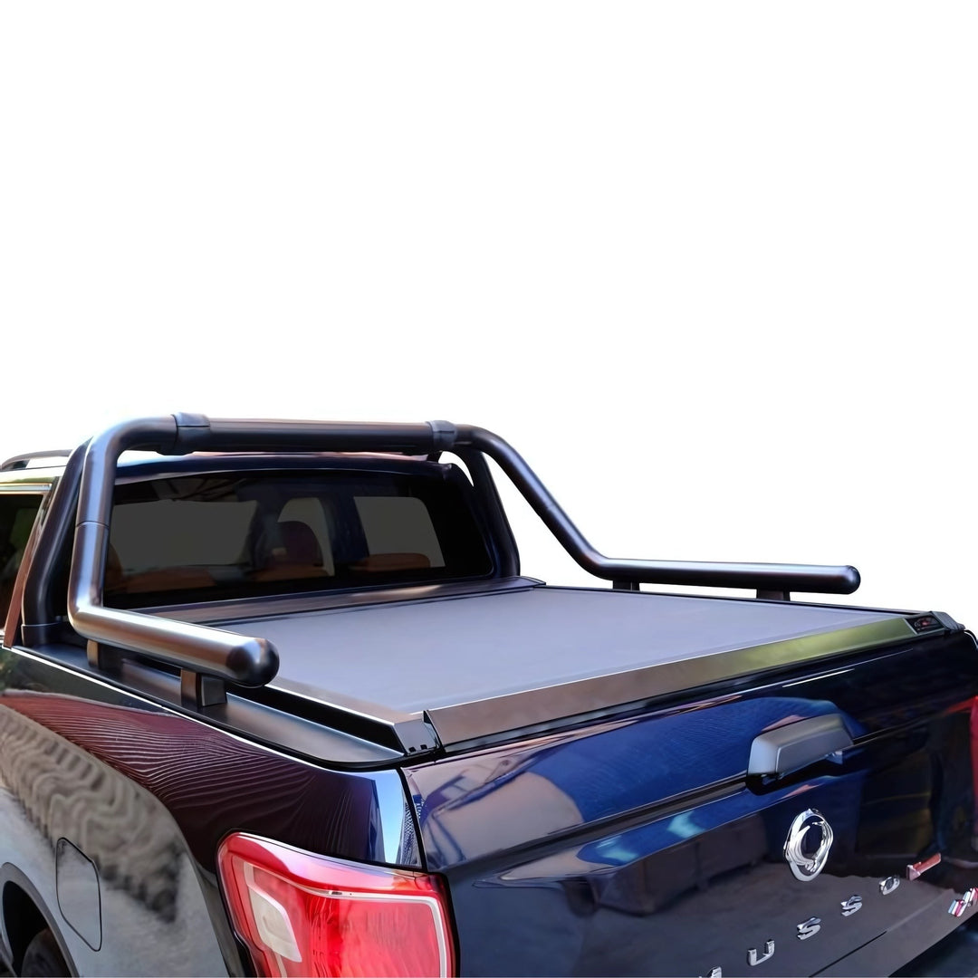 Nissan Navara Sürgülü Bagaj Kapama - Gri, Roll Bar Uyumlu, Omback | 2015 ve Sonrası