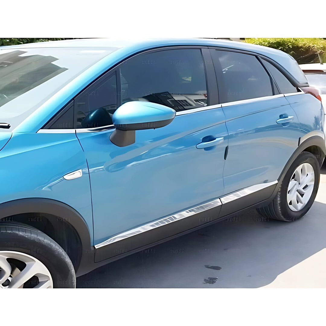 Opel Crossland Cam Çıtası Alt - Krom (8 Parça) | 2020 ve Sonrası