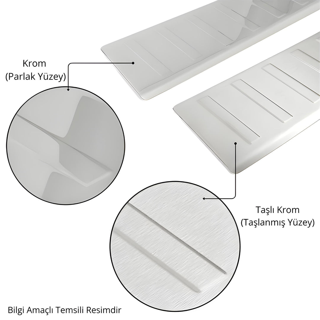 Skoda Superb Ön Tampon Çıtası - Krom (3 Parça) | 2015-2019 Arası, SD